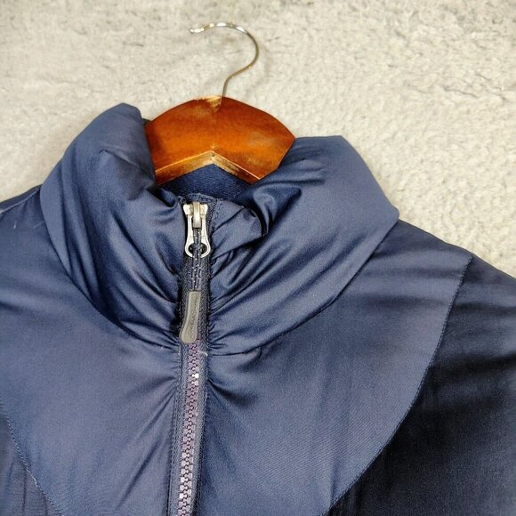 Eddie Bauer Puffer Jacket Women's Medium Blue Down EB650 Full Zip Outdoor Winter - Picture 7 of 15